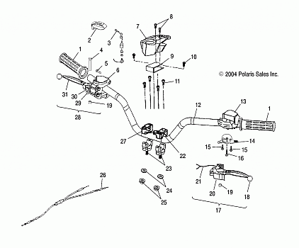 HANDLEBAR - A04KA05CA (4995239523B11)