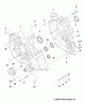 ENGINE, CRANKCASE - A10NG50AA (49ATVCRANKCASE09SP500)