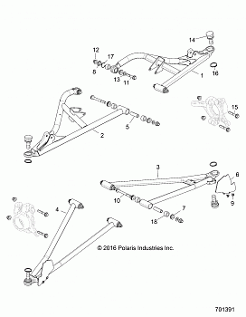 SUSPENSION, FRONT CONTROL ARMS - Z17VFE92AK/AM/AB (701391)