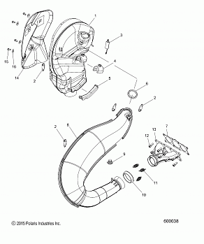 ENGINE, EXHAUST - S17EEG6PSA/PSL (600038)