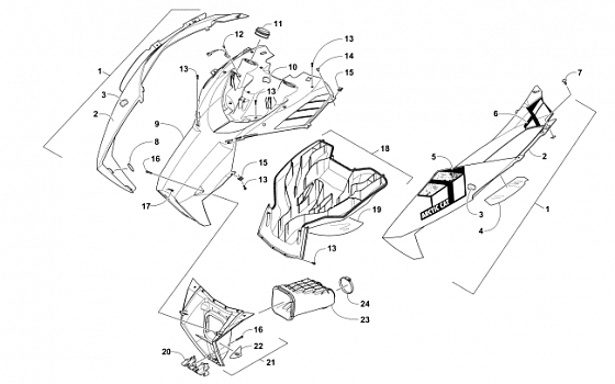 HOOD AND AIR INTAKE ASSEMBLY