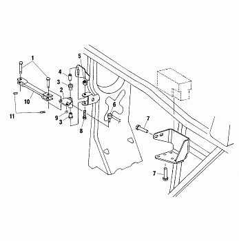 FRAME MOUNTING - A01CH42AA (4964436443B011)