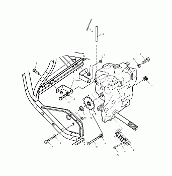 GEARCASE MOUNTING - A02CL50AA/DA (4967986798C08)