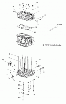 ENGINE, CYLINDER and CRANKCASE - S09PP7FS/FE (49SNOWCYLINDER09TRBODRGN)