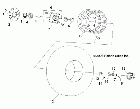 WHEELS, FRONT - Z18YAV17B2/B8/N2/N8 (49RGRWHEELFRT09RZR170)