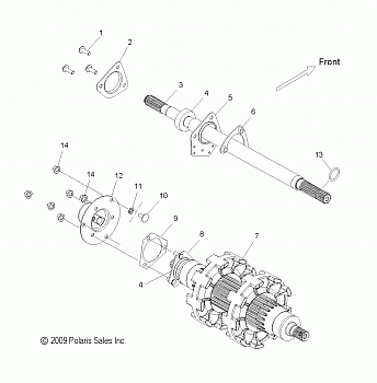 DRIVE TRAIN, JACKSHAFT and DRIVESHAFT - S14BR8GSA/GSL (49SNOWDRIVETRAIN11600PRO)