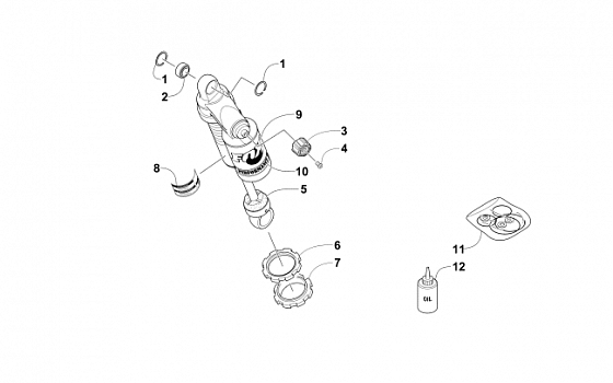 REAR SUSPENSION FRONT ARM SHOCK ABSORBER