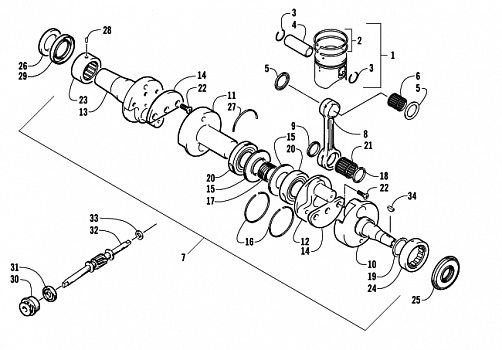 PISTON AND CRANKSHAFT