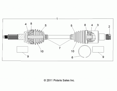 DRIVE TRAIN, REAR HALF SHAFT - Z14VH57AD/6EAI/6EAW (49RGRSHAFTDRIVERR12RZR570)