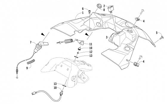 CONSOLE AND SWITCH ASSEMBLY