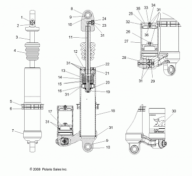 SUSPENSION, REAR SHOCK - A10GJ45AA (49ATVSHOCKRR7043473)