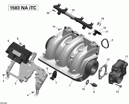 Air Intake Manifold And Throttle Body 2_18R1529b