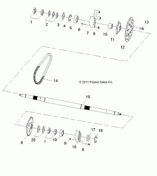 WHEELS, REAR AXLE - R14VA17AA/AF (49RGRAXLE12RZR170)