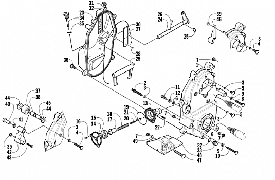 DROPCASE AND CHAIN TENSION ASSEMBLY