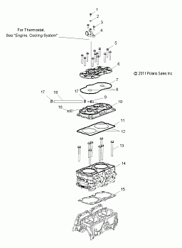 ENGINE, CYLINDER - S12BF8GSA/GSL (49SNOWCYLINDER12800SB)