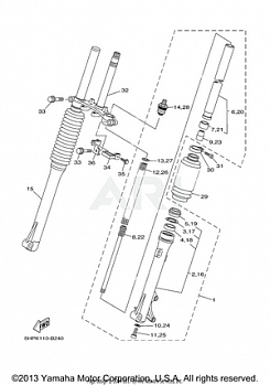 FRONT FORK LEV 1B2F