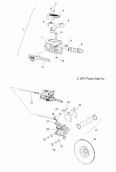 BRAKES, BRAKE SYSTEM - S14BR8GSA/GSL (49SNOWBRAKE12600RMK)