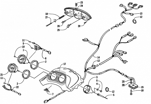 HEADLIGHT, INSTRUMENTS, AND WIRING ASSEMBLIES