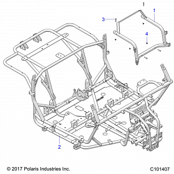 CHASSIS, MAIN FRAME - A18HZA15B4 (C101407)