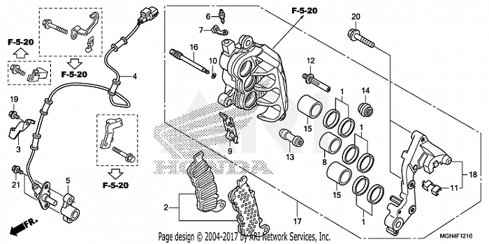 RIGHT FRONT BRAKE CALIPER