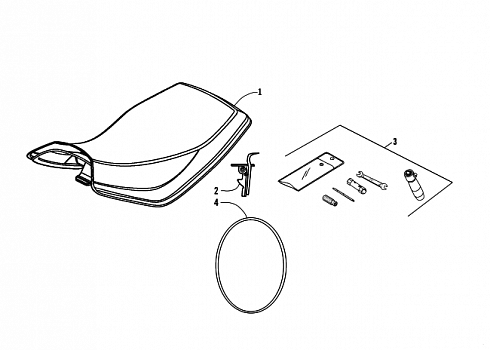 SEAT AND TOOL KIT ASSEMBLY