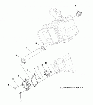 ENGINE, WATER PUMP - A08BG50AA (49ATVWATERPUMP08SCRAM)