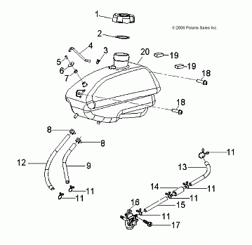 BODY, FUEL TANK ASM. - A11KA09AB/AD (49ATVFUEL09OUT90)