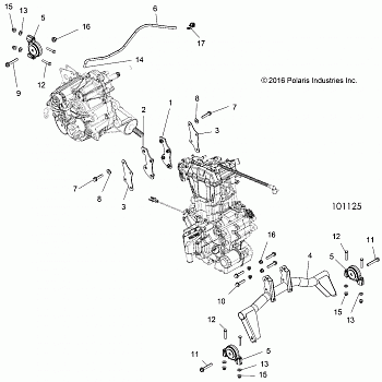 ENGINE, ENGINE and TRANSMISSION MOUNTING - A18DAE57B2 (101125)