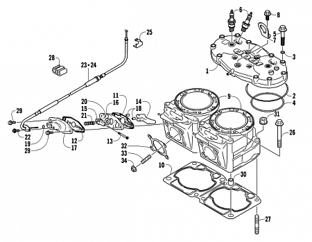 CYLINDER AND HEAD ASSEMBLY