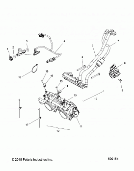 FUEL SYSTEM, RAIL, LINES and THROTTLE BODY - S16CM8 ALL OPTIONS (600154)