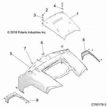 BODY, HOOD and FRONT BODY WORK - Z20CHA57A2/E57AM (C700178-3)