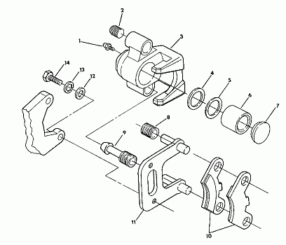 FRONT BRAKE ASSEMBLY 350 4X4 - Update (4919831983034A)