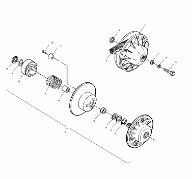 DRIVEN CLUTCH - A01BG50AA (4963766376B013)