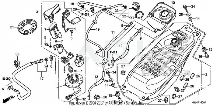 FUEL TANK + FUEL PUMP