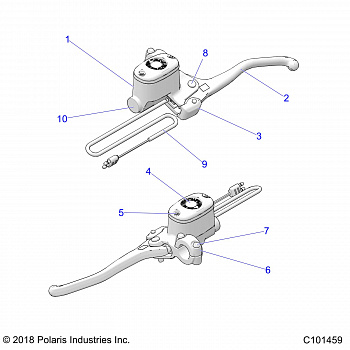 BRAKES, FRONT BRAKE LEVER and MASTER CYLINDER - A20SLZ95AE (C101459)