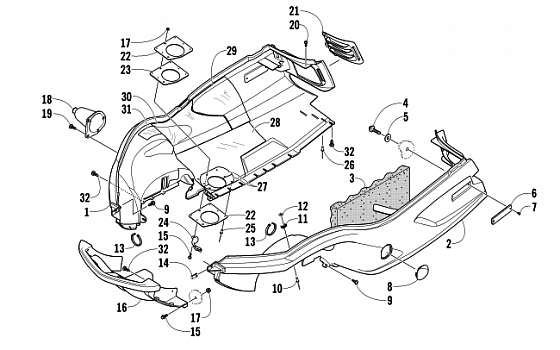 BELLY PAN AND FRONT BUMPER ASSEMBLY