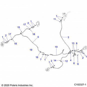 BRAKES, BRAKE LINES - A20SYE95AD/CAD (C102327-1)
