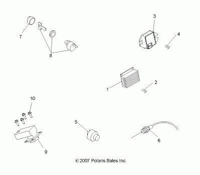 ELECTRICAL, SWITCHES and SENSORS and CONTROL MODULES - A08BG50AA (49ATVELECT08SCRAM)