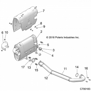 ENGINE, EXHAUST SYSTEM - Z19VHA57F2 (C700183)