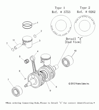ENGINE, PISTON and CRANKSHAFT - S13BP8/BV8 ALL OPTIONS (49SNOWPISTONCRANKSHAFT13800LE)