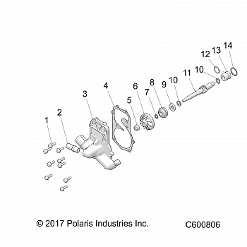 ENGINE, WATER PUMP - S19EKB6PSL (C600806)