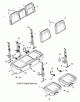 BODY, SEAT, BENCH - R14WH88AA/AAC/ARARC/9EAC/9EACC (49RGRSEAT14CREW)