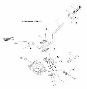 STEERING, HANDLEBAR and CONTROLS - A11MB46FZ (49ATVHANDLEBAR09SP500)