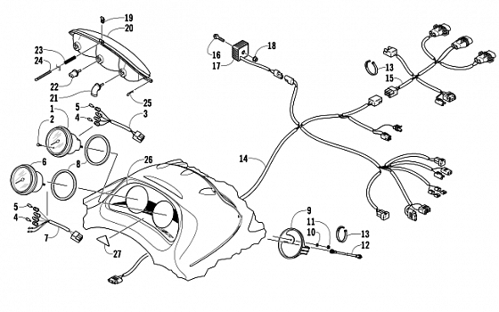 HEADLIGHT, INSTRUMENTS, AND WIRING ASSEMBLIES