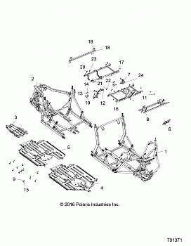 CHASSIS, MAIN FRAME AND SKID PLATES - R18RHE99NK (701371)