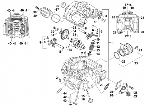 CYLINDER HEAD AND CAMSHAFT/VALVE ASSEMBLY