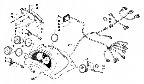 HEADLIGHT, INSTRUMENTS, AND WIRING ASSEMBLIES