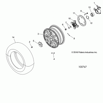 WHEELS, FRONT and HUB - A17SXE95FL (100767)