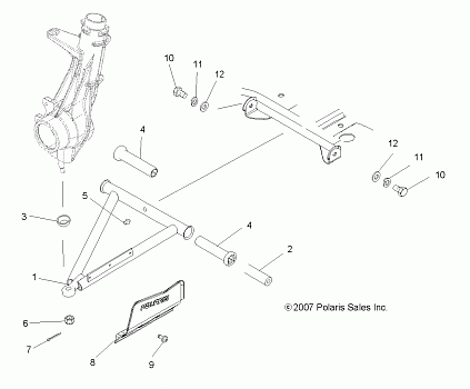 SUSPENSION, A-ARM and STRUT MOUNTING - A11MN50ET  (49ATVAARM08SP500)