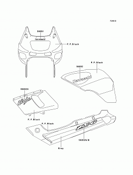 Decals(P.P.Black/Gray)(ZX600-E9)